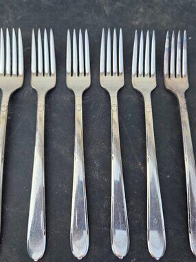 6 Berkley Square Silverplate Dinner Forks By Community Plate
